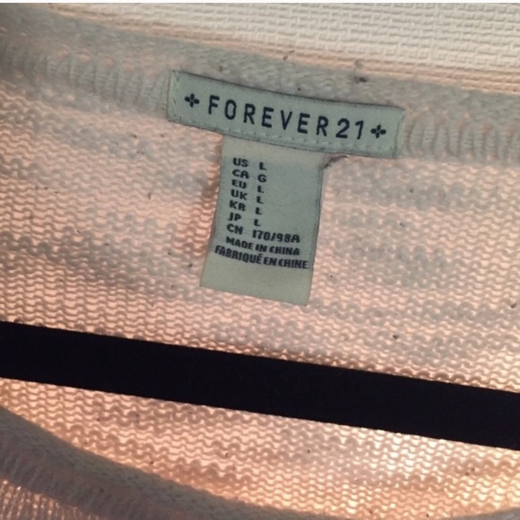 Forever 21 Blue and White Ombré Sweater - Picture 3 of 3